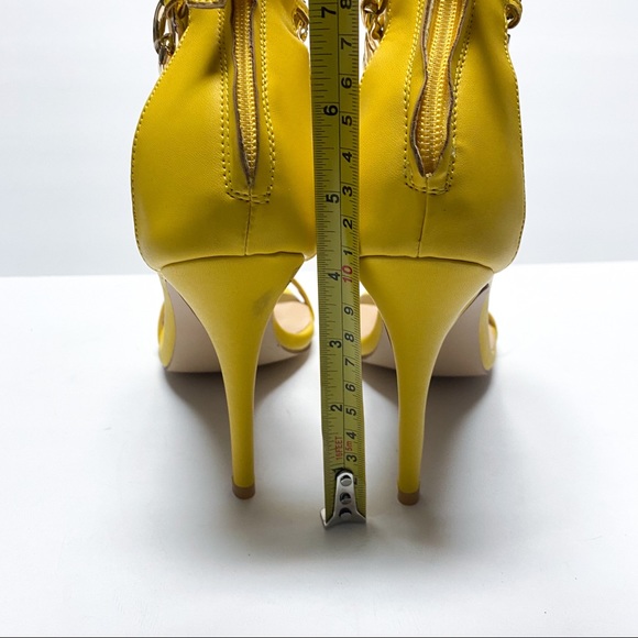 FSJ Sexy Chain Open Toe Ankle Strap Sandals Pumps - Picture 4 of 7